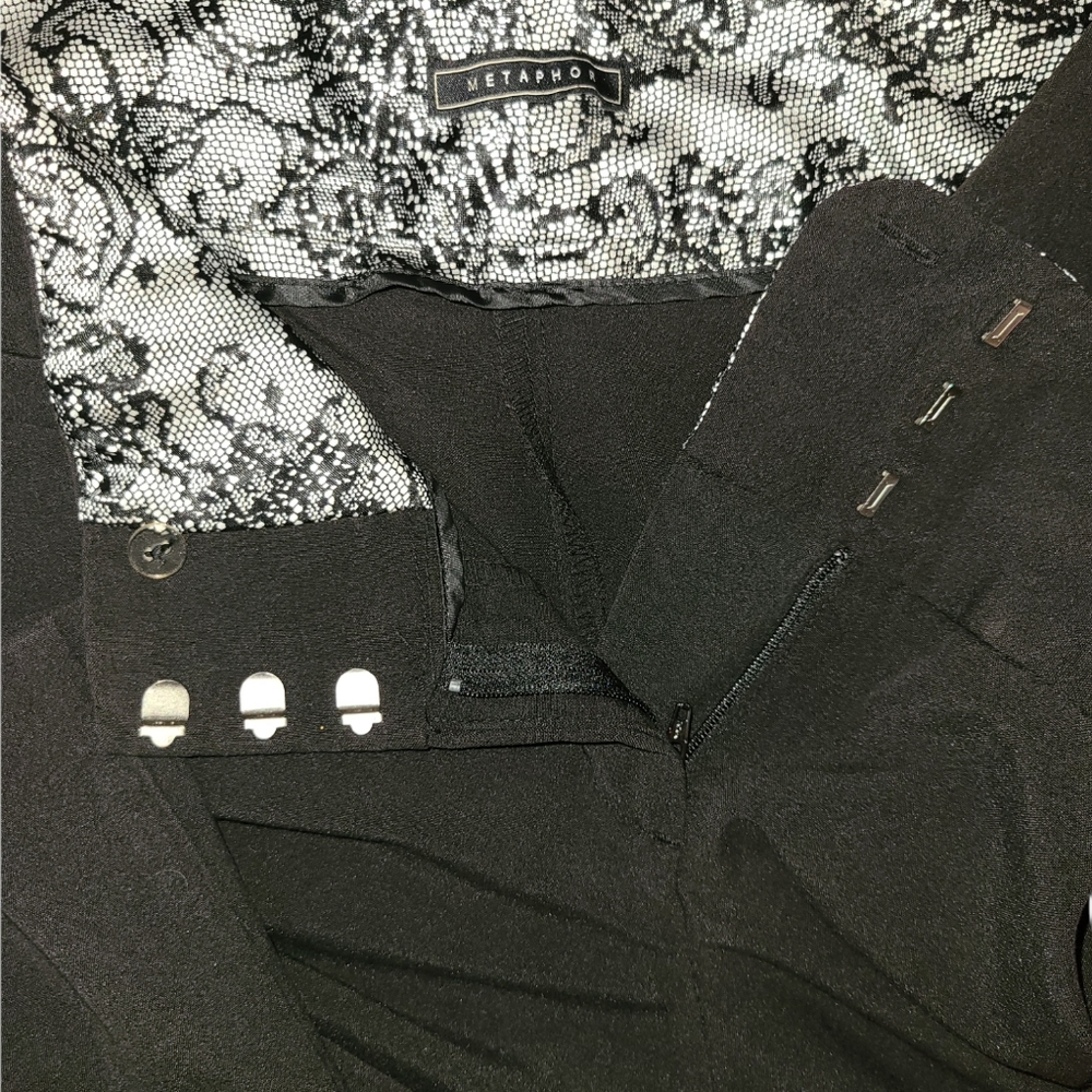 Metaphor Womens Black Flare Leg Dress Pants Size 14S - Picture 6 of 9